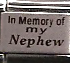 In memory of my nephew - laser charm - Click Image to Close